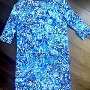 Lilly Pulitzer Sophie Royal Purple‎ Dress L 8/10 EEUC